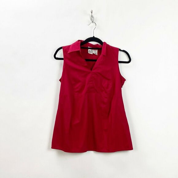 Duo Maternity Small Womens Red Sleeveless Tie Back Top - Picture 1 of 5